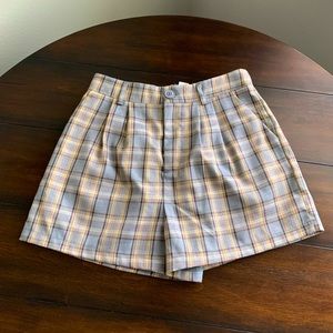 Grey and Beige Full Tilt Plaid Shorts